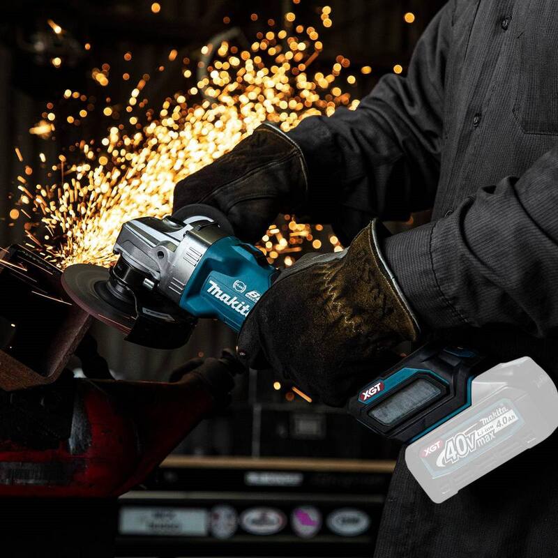 Makita 40V Max XGT Amoladora Angular Inalámbrica sin Escobillas de 4-1/2/5 pulgadas con Freno Eléctrico Capaz de AWS (Herramienta única) - GAG04Z