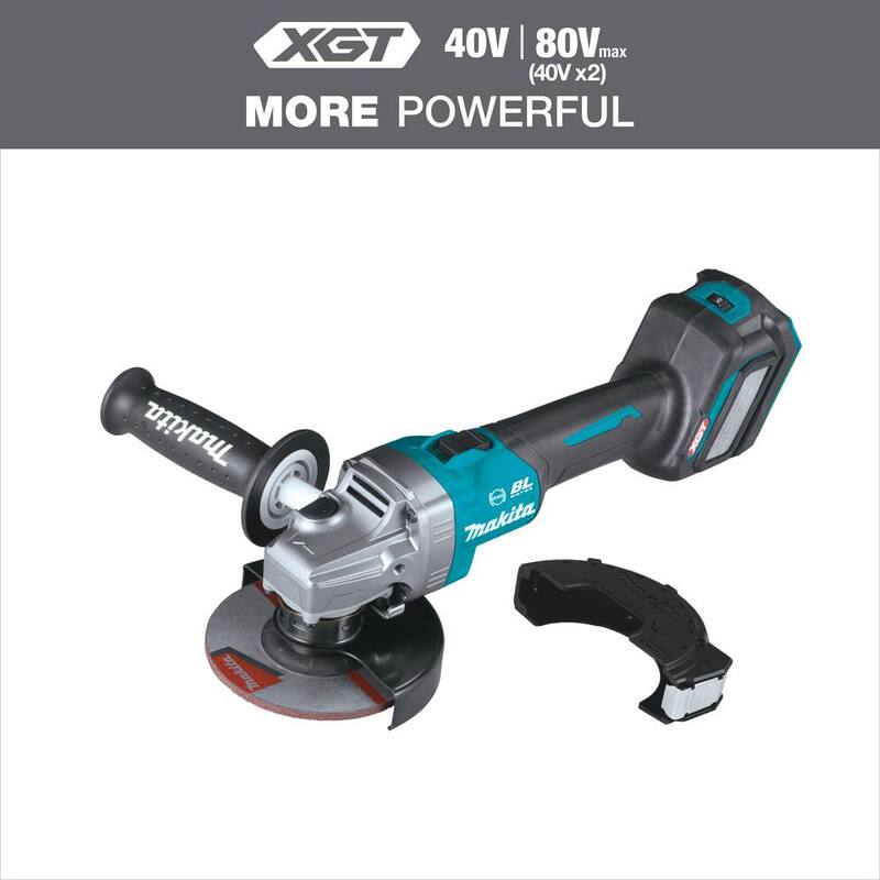 Makita 40V Max XGT Amoladora Angular Inalámbrica sin Escobillas de 4-1/2/5 pulgadas con Freno Eléctrico Capaz de AWS (Herramienta única) - GAG04Z