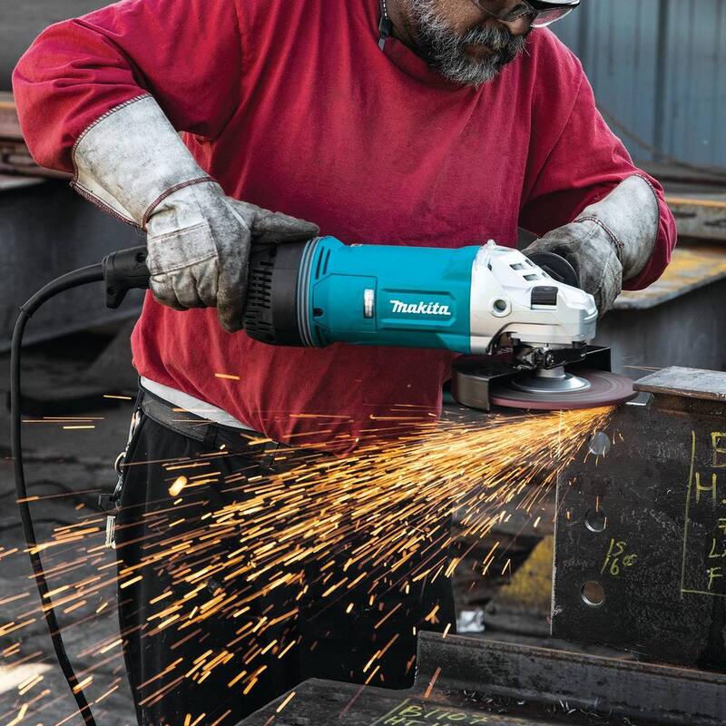 Amoladora angular con cable Makita de 7 pulgadas con AFT y freno - GA7070X1