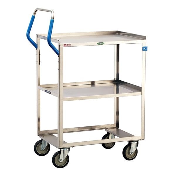 Lakeside Stainless Ergo-One Series 2 Shelf Cart; 500 lb Capacity, 15-1/2"x24" - 6800