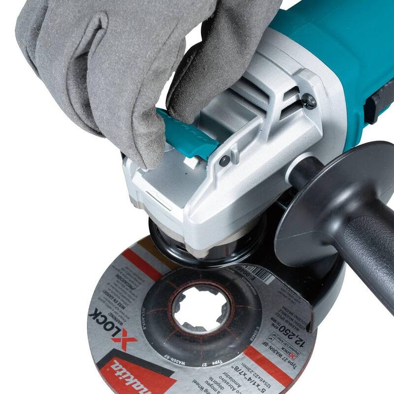 Amoladora angular con cable Makita de 13 amperes y 5 pulgadas X-LOCK - GA5080.