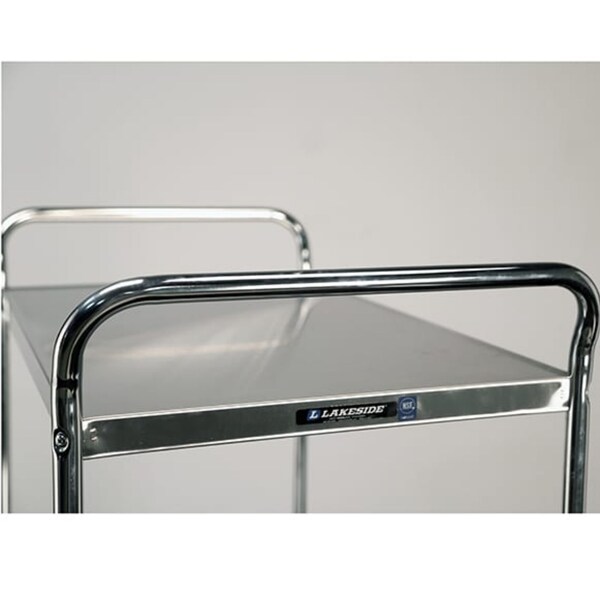 Lakeside Tubular Chrome Frame 3 Shelf Cart; 500 lb Capacity, 21"x33" - K.D. - 499