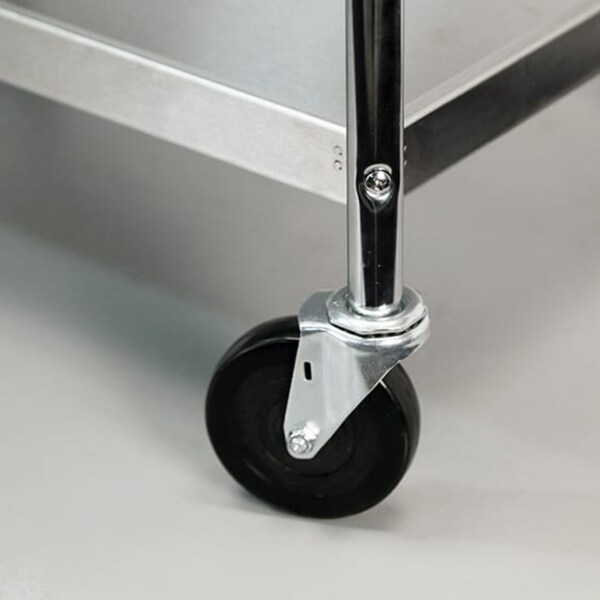 Lakeside Tubular Chrome Frame 3 Shelf Cart; 500 lb Capacity, 21"x33" - K.D. - 499