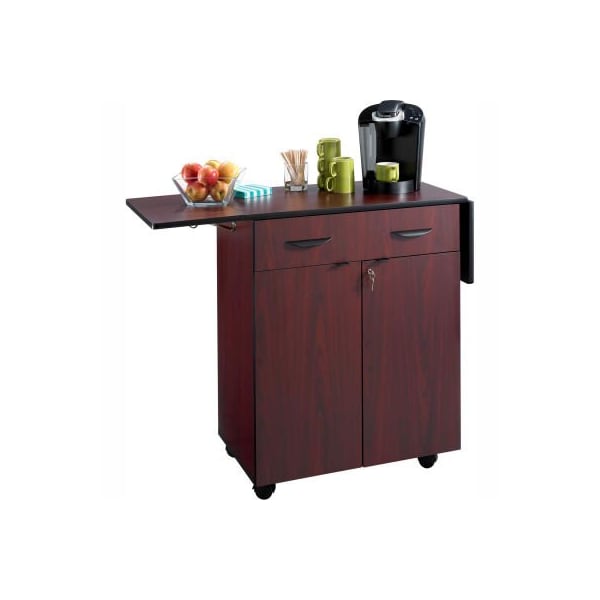 Safco Hospitality Service Cart - Mahogany - 8962MH