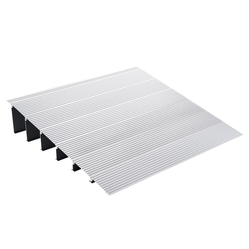 VEVOR Door Threshold Ramp, 6" Rise, 800 lbs Load Capacity, Door Ramp for Wheelchairs, Aluminum Threshold Ramp for Doorways, Adjustable Modular Threshold Ramp for Wheelchairs, Scooters, Power Chairs - PJSMJLPD6YC7BSNPTV0