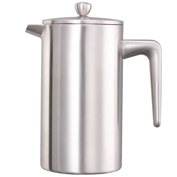 Service Ideas Coffee Press, 33.8 Ounce, Double wall Stainless Steel, Brushed - PDWSA1000BS