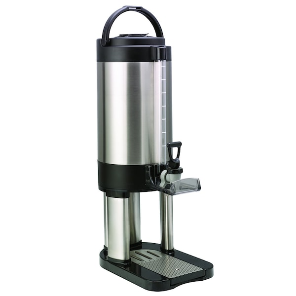 Service Ideas Slim Thermal Container, Stainless Vacuum Insulated, 1.5 Gallon, Brushed - GIUSL15G