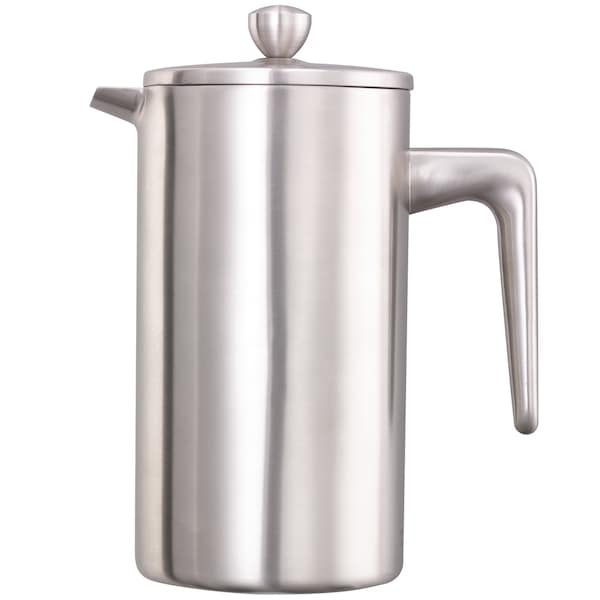 Service Ideas Coffee Press, 27 oz., Double wall Stainless Steel, Brushed - PDWSA800BS
