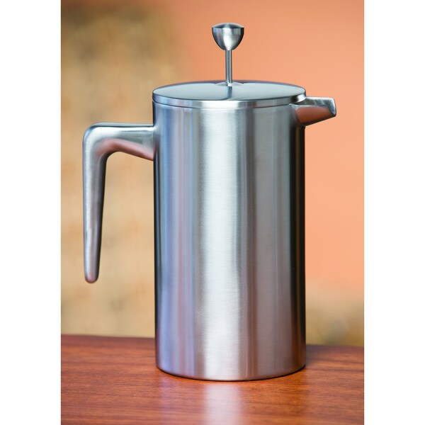 Service Ideas Coffee Press, 27 oz., Double wall Stainless Steel, Brushed - PDWSA800BS