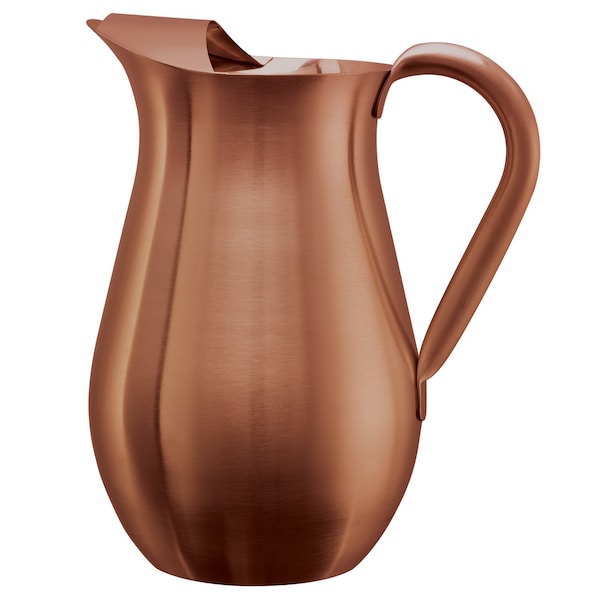 Service Ideas Pitcher with Ice Guard, Bell Shaped, 2 L, Stainless Steel, Rose Gold - WPB2BSRG