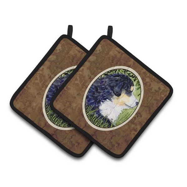Carolines Treasures Bernese Mountain Dog Pair of Pot Holders, 7.5 x 3 x 7.5 in. - SS8832PTHD