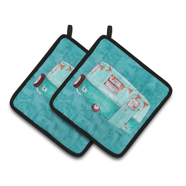 Carolines Treasures Welcome to the Trailer Pair of Pot Holders - 8762PTHD