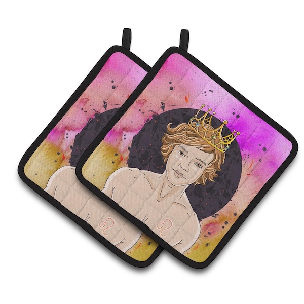 Carolines Treasures Leo Zodiac Sign Pair of Pot Holders - BB7321PTHD