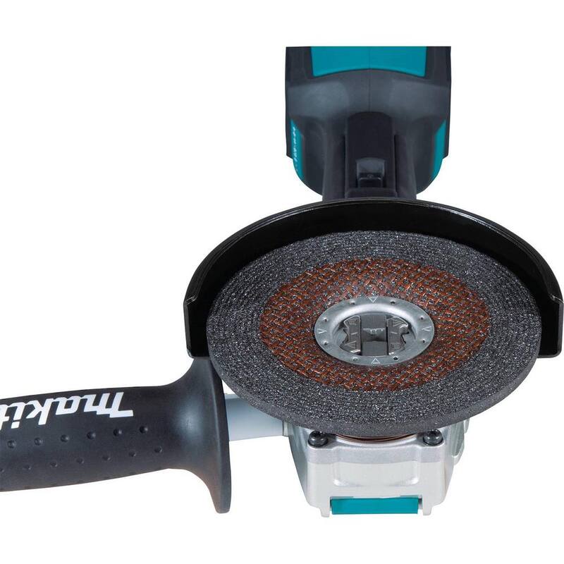 Amoladora angular Makita 18V LXT inalámbrica BL 4.5 / 5 pulgadas X-LOCK, herramienta solamente con hoja de corte de cerámica/granito de 4.5 pulgadas como bonificación - XAG25Z-E-07397
