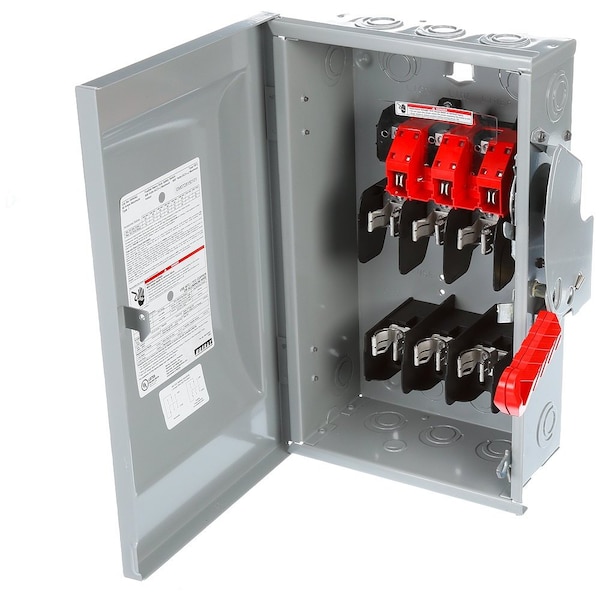 Interruptor de seguridad con fusible Siemens, resistente, 600V AC, 3PST, 30 A, NEMA 3R - HF361R