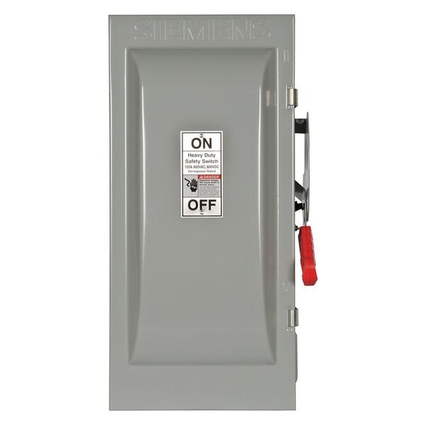 Interruptor de seguridad Siemens sin fusible, resistente, 600V AC, 2PST, 100 A, NEMA 3R - HNF263J