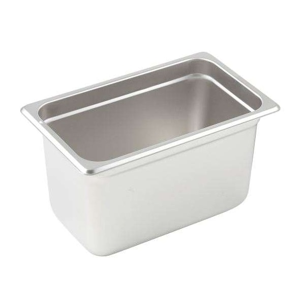 Winco Winco Forth Size 6" 25 Ga Anti-Jam Stainless Steel Steam Pan - SPJL-406