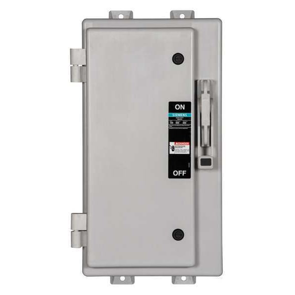 Interruptor de seguridad Siemens sin fusible, alta resistencia, 600V CA, 3PST, 200 A, NEMA 4X - HNF364X