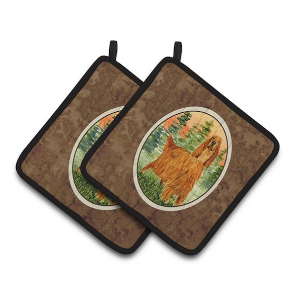 Carolines Treasures Irish Setter Pair of Pot Holders, 7.5 x 3 x 7.5 in. - SS8625PTHD
