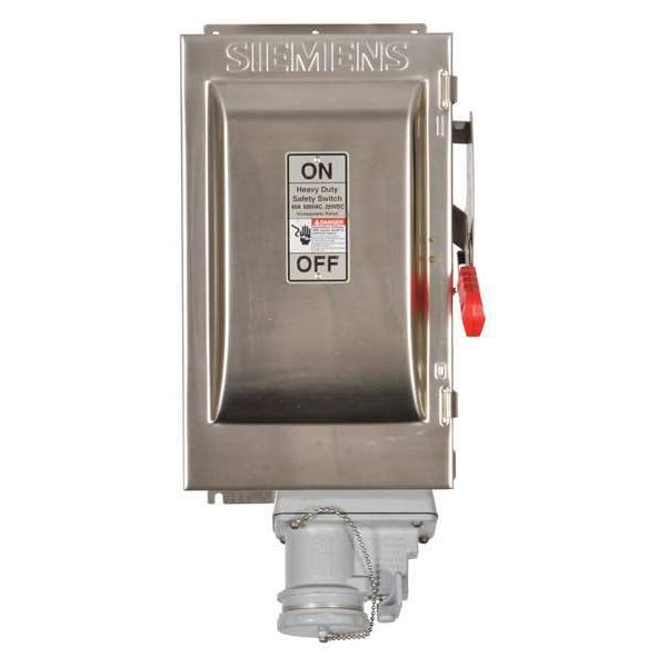 Interruptor de seguridad Siemens con fusible, resistente, 600V AC, 3PST, 30 A, NEMA 4 - HF361SCH