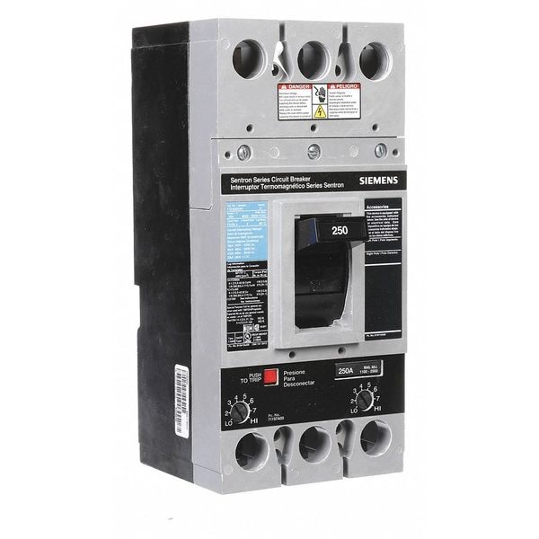 Siemens Molded Case Circuit Breaker, FXD6-A Series, 250A, 2 Pole, 600V AC, 22kA at 600V AC - FXD62B250