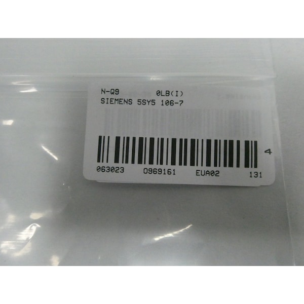 Siemens Miniature Circuit Breaker, 5SY5 Series, 7A, 1 Pole, 230/400V AC - 5SY5106-7