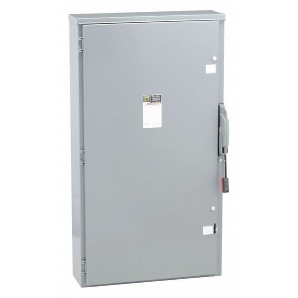 Interruptor de seguridad Square D con fusible, servicio pesado, 240V AC, 3PST, 400 A, NEMA 3R - H325NR.