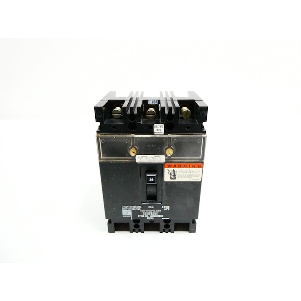Westinghouse Molded Case Circuit Breaker, 35A, 3 Pole, 600V AC - FB3035SL