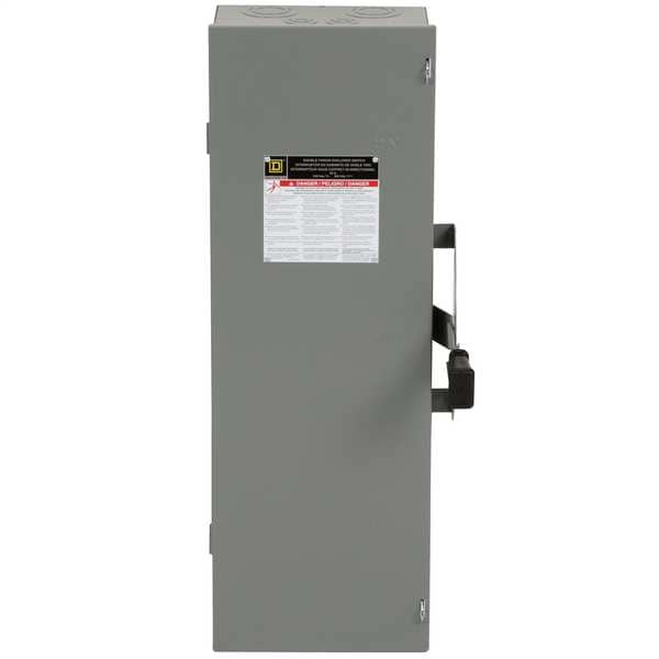 Interruptor de seguridad Square D no fusible, servicio pesado, 240V CA, 3PDT, 60 A, NEMA 1 - DTU322