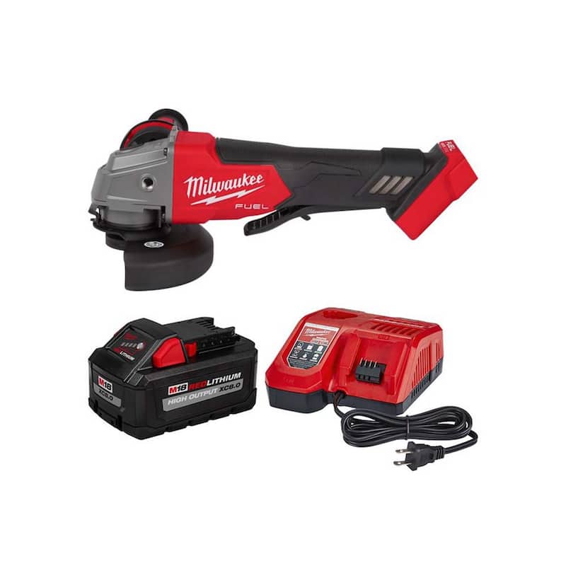 Milwaukee M18 FUEL 18-Volt Lithium-Ion Brushless Cordless 4-1/2 in./5 in. Grinder with Paddle Switch with 8.0 Ah Starter Kit - 2880-20-48-59-1880

Milwaukee M18 FUEL 18-Volt Lithium-Ion Brushless Inalámbrico Esmeriladora de 4-1/2 in./5 in. con Interruptor de Paleta con Kit de Inicio de 8.0 Ah - 2880-20-48-59-1880