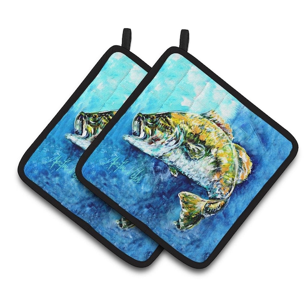 Carolines Treasures Bobby Bass Pair of Pot Holders - MW1310PTHD