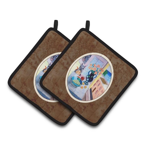 Carolines Treasures Schnauzer Pair of Pot Holders, 7.5 x 3 x 7.5 in. - 7255PTHD