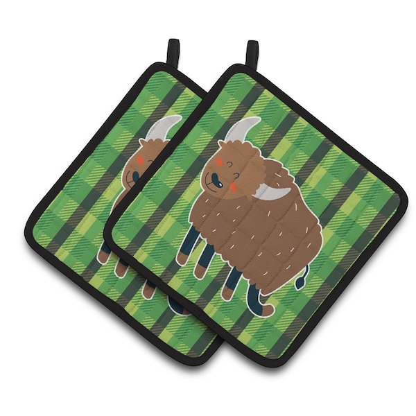 Carolines Treasures Bull Pair of Pot Holders - BB6763PTHD
