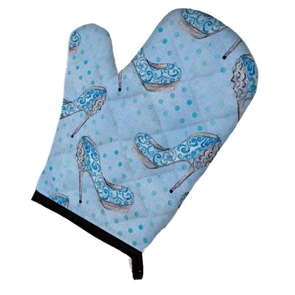Carolines Treasures Carolines Treasures BB7554OVMT Watercolor Cinderella Shoe in Blue Oven Mitt - BB7554OVMT