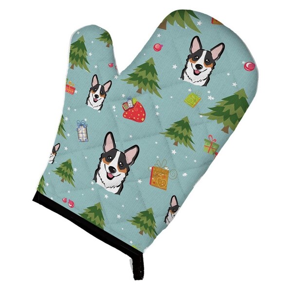 Carolines Treasures Christmas Tricolor Corgi Oven Mitt - BB5044OVMT