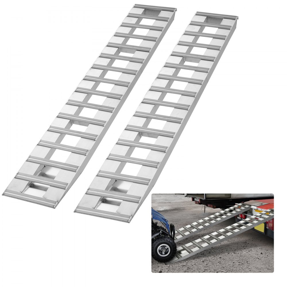 VEVOR 94" x 15" Aluminum Ramps 6000 LBS Capacity Loading Ramps 2PCS - LJSL94X15INCUUEWUV0