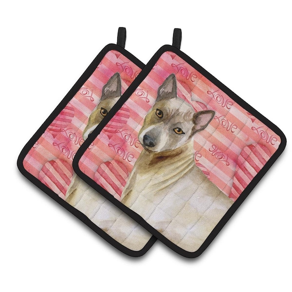Carolines Treasures Thai Ridgeback Love Pair of Pot Holders - BB9767PTHD