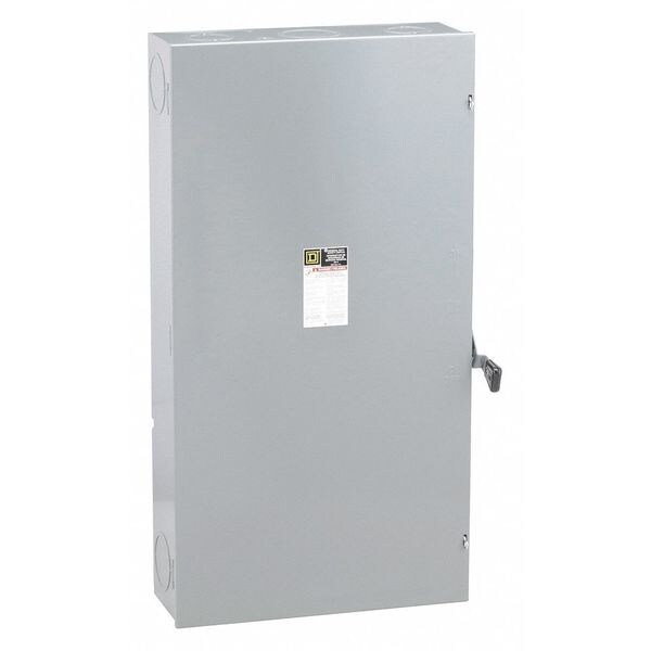 Interruptor de seguridad fusible Square D, servicio general, 240V AC, 3PST, 400 A, NEMA 1 - D325N
