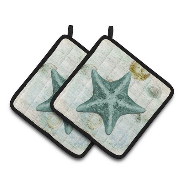 Carolines Treasures Starfish Pair of Pot Holders, 7.5 x 3 x 7.5 in. - SB3043PTHD