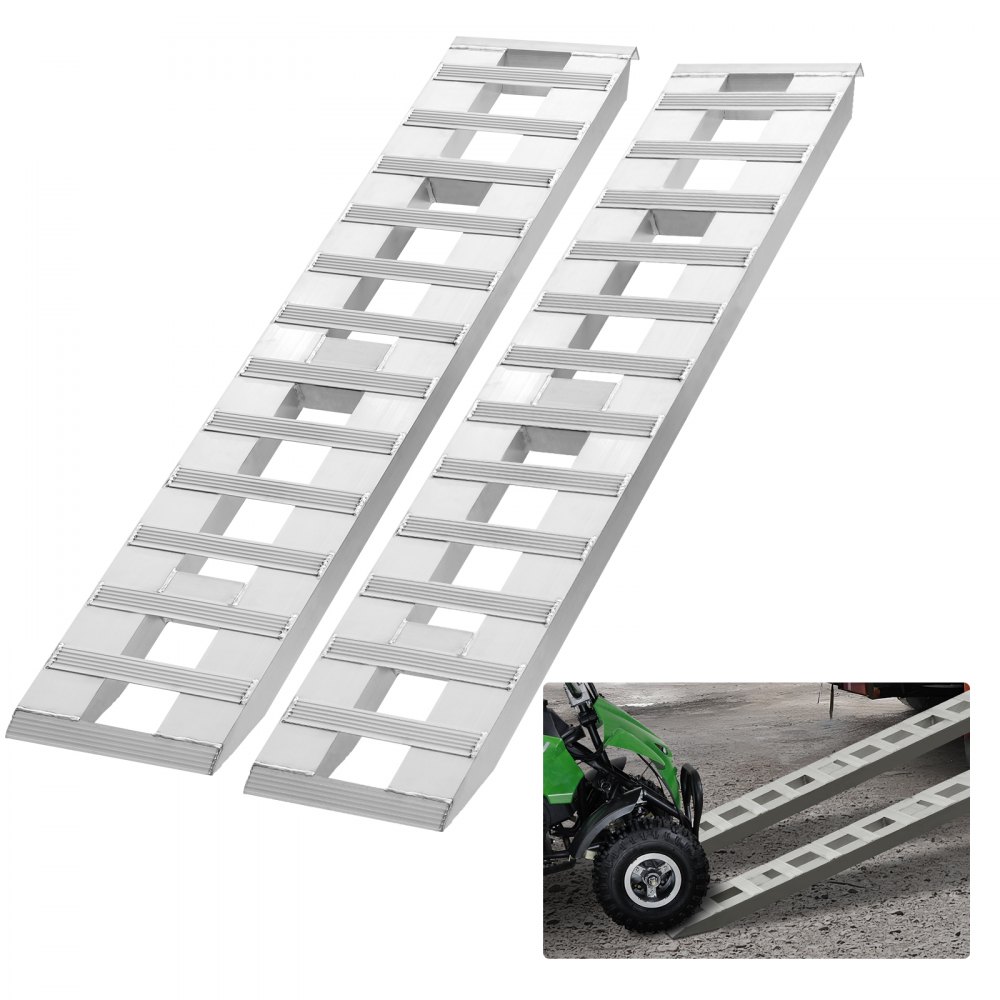 VEVOR 72" x 15" Aluminum Ramps 6000 LBS Capacity Loading Ramps 2PCS - LJSL72X15INCLGW41V0