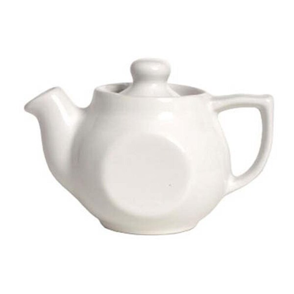 Tuxton China Tea Pot with Lid 10 oz. - White - 1 Dozen - BWT-10A