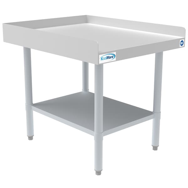 Koolmore 16 Gauge Stainless Steel Commercial Equipment Stand - 30 x 24 Heavy Duty Griddle Stand w/Undershelf - EQT-163024