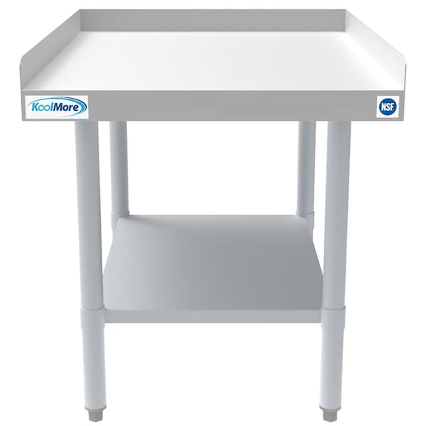 Koolmore 16 Gauge Stainless Steel Commercial Equipment Stand - 30 x 24 Heavy Duty Griddle Stand w/Undershelf - EQT-163024