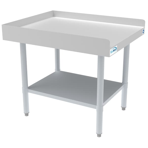 Koolmore 16 Gauge Stainless Steel Commercial Equipment Stand - 30 x 24 Heavy Duty Griddle Stand w/Undershelf - EQT-163024