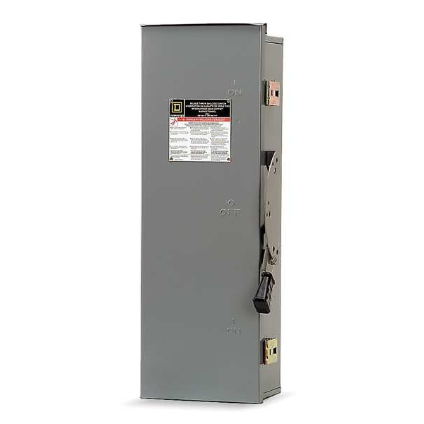 Interruptor de seguridad Square D fusible, resistencia pesada, 600V CA, 3PDT, 100 A, NEMA 3R - DT363RB