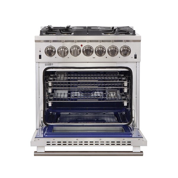 Forno Capriasca Titanium Professional 30In. Freestanding Dual Fuel Range - FFSGS6187-30