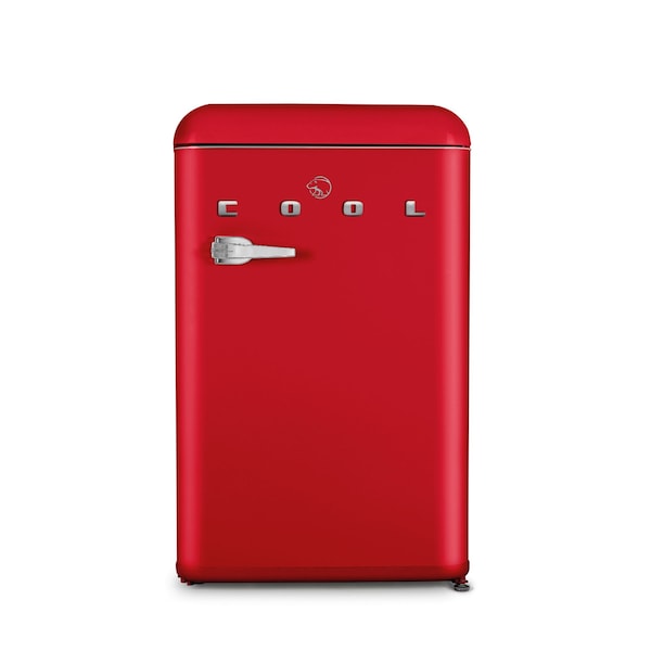 Commercial Cool 4.0 Cu. Ft. Refrigerator With Freezer, Vintage Style Refrigerator, Red - CCRR4LR