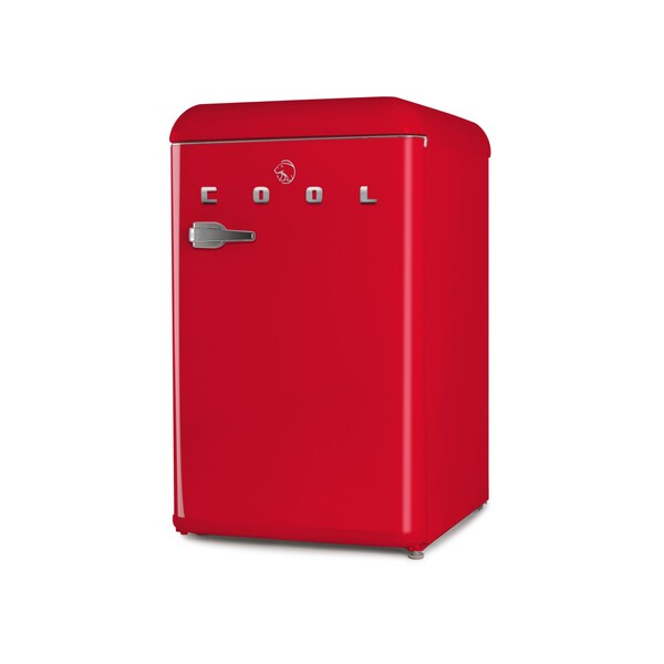 Commercial Cool 4.0 Cu. Ft. Refrigerator With Freezer, Vintage Style Refrigerator, Red - CCRR4LR