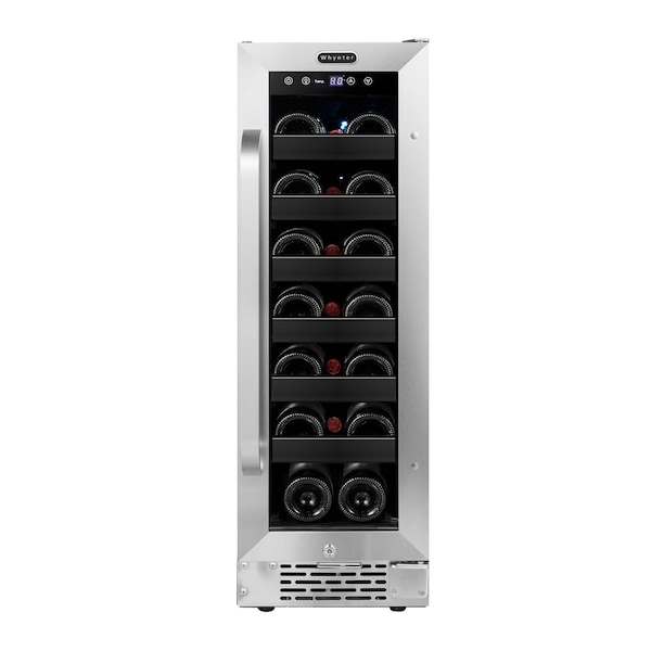Whynter 12 inch Built-In 20 Bottle Undercounter Stainless Steel Wine Refrigerator - BWR-208SB