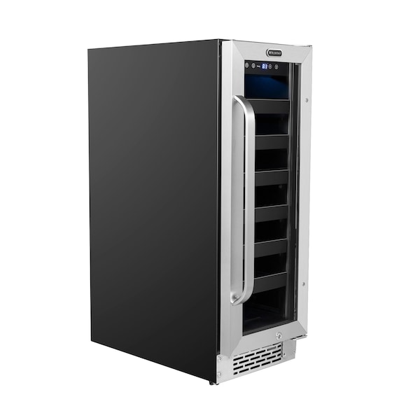Whynter 12 inch Built-In 20 Bottle Undercounter Stainless Steel Wine Refrigerator - BWR-208SB